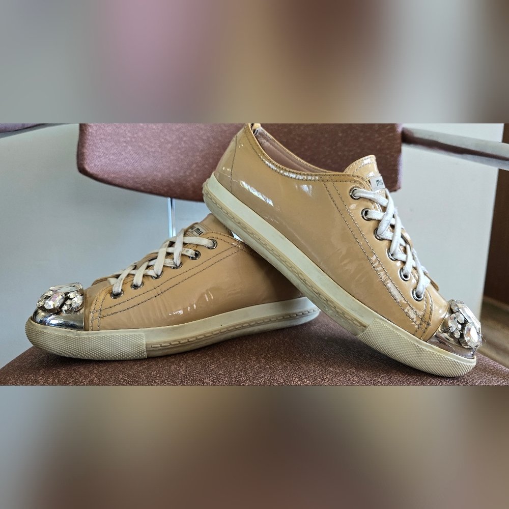 Miu Miu Patent Leather Sneakers - Picture 12 of 14